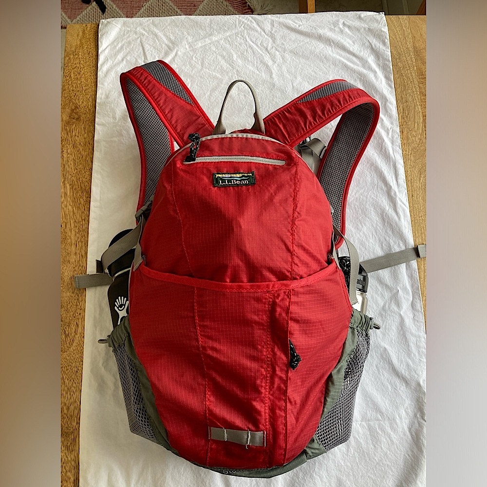 LL Bean Stowaway Lightweight Red Daypack